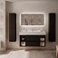 Mueble de baño Bequia suspendido 2 cajones + 4 estantes negro mate de Salgar